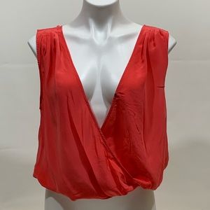 Sz S Joie Silk V neck Blouse